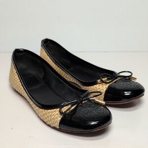 Tory Burch Catherine Raffle patent leather ballet flats woman's size 5